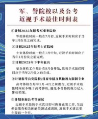 2025年考军校什么时候体检