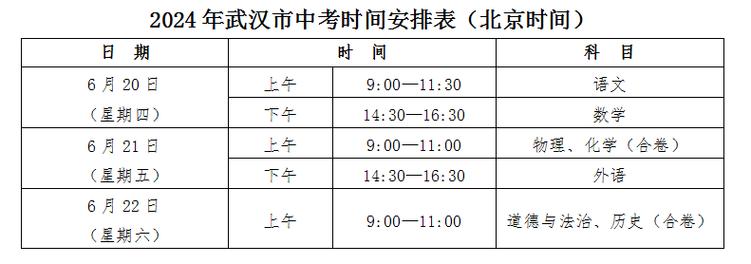 中考什么时候考2025年